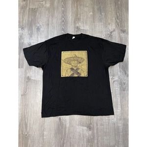 Vintage 90s Emiliano Zapata Mexico Golden T Shirt XXL Mexican Revolutionary Tee